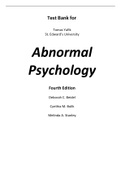 Abnormal Psychology, A Scientist-Practitioner Approach 4th Edition By Deborah Beidel, Cynthia Bulik, Melinda  Stanley (Test Bank)