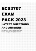 ECS3707 EXAM PACK 2023