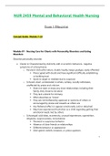 Exam Blueprint BUNDLE - NUR2459 / NUR 2459 (Latest 2023 / 2024) : Mental And Behavioral Health Nursing - Rasmussen
