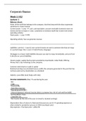 Corporate finance college notes