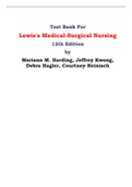 Test Bank For Lewis's Medical-Surgical Nursing 12th Edition by Mariann M. Harding, Jeffrey Kwong, Debra Hagler, Courtney Reinisch