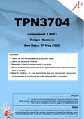 TPN3704 Assignment 1 2023 