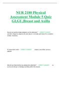 NUR 2180 Physical Assessment Module 5 Quiz GI,GU,Breast and Axilla