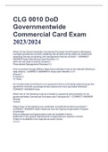 Exam (elaborations) CLG 0010 DoD Governmentwide Commercial Purchase (CLG0010DOD) 