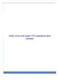 Hesi v3 pn exit exam 110 questions and answer 