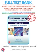 Pharmacotherapy Principles and Practice 4th 5th Edition Chisholm-Burns Test Bank