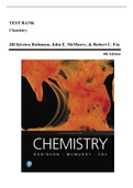 Test Bank - Chemistry, 8th Edition (Robinson, 2020), Chapter 1-23 | All Chapters