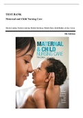 Test Bank - Maternal and Child Nursing Care, 5th Edition (London, 2017), Chapter 1-57 | All Chapters