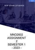 MNO2602 ASSIGNMENT 2 SEMESTER 1 2023