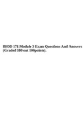 BIOD 171 Module 3 Exam Questions And Answers (Graded 100 %)