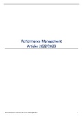 Performance management 2022/2023
