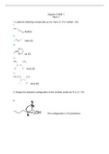 Organic chemistry I quiz 3