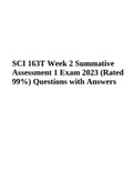 SCI 163T Week 2 Summative Assessment 1 Exam 2023 (Rated 99%) Questions with Answers