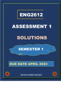 ENG2612     ASSIGNMENT   1   ANSWERS      SEMESTER    1   ( 2023)