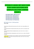 EXTENSIVE; RBT EXAMS (BUNDLED) ALL SOLVED 100% CORRECT (COMPLETE  SOLUTION PACKAGE)