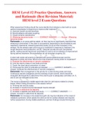 HESI Level #2 Practice Questions, Answers and Rationale (Best Revision Material) HESI level 2 Exam Questions
