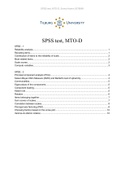 COMPLEET MTO-D: Hoorcolleges + werkcolleges + SPSS 