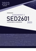 SED2601 ASSIGNMENT 2 2023 ANSWERS AND GUIDELINES