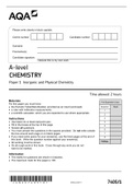 AQA Alevel Chemistry Paper 1 2022
