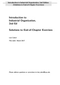 Introduction to Industrial Organization, 2nd Edition (Solutions to End-of-Chapter Exercises)
