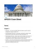 APGOV Key Terms & Paper Summary