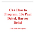 C++ How to Program, 10e Paul Deitel, Harvey Deitel (Test Bank)