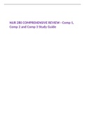 NUR 280 COMPREHENSIVE REVIEW - Comp 1, Comp 2 and Comp 3 Study Guide 