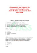Philosophies and Theories for Advanced Nursing Practice Janie B. Butts and Karen L. Rich Test Bank