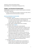 Introduction to Human Communication Summary