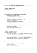 Samenvatting Research Design & Methods (FSWBM-9010)