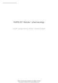 NURS 251 Module 1 pharmacology