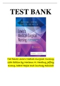 Test Bank Lewis's Medical-Surgical Nursing, 12th Edition by Mariann M. Harding, Jeffrey Kwong, Debra Hagler and Courtney Reinisch