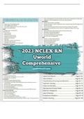 2024/2025 NCLEX RN Uworld Comprehensive Study Guide 100 Pages PDF Download Bonus 2,600 + Nclex Practice Questions + Rationals