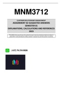 MNM3712 - ASSIGNMENT 2 SOLUTIONS (SEMESTER 01 - 2023)