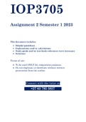IOP3705 - ASSIGNMENT 2 SOLUTIONS (SEMESTER 01 - 2023)
