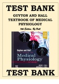 TEST BANK FOR GUYTON AND HALL TEXTBOOK OF MEDICAL PHYSIOLOGY 14TH EDITION  /2023/ COMPLETE CHAPTERS 1-85