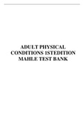 TEST BANK FOR ADULT PHYSICAL CONDITIONS 1STEDITION MAHLE