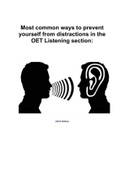 How to avoid distractions in OET Listening section