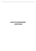 Limits of knowledge (PHILOSOPHY AQA A* ALEVEL NOTES) 