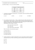AP Chemistry Practice Midterm Exam 2023 WITH Answers
