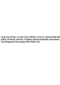 NUR-634 FINAL EXAM TEST PREP LATEST UPDATERD 2023 (100% Perfectly Solved) / NUR634 Advanced Health Assessment And Diagnostic Reasoning With Skills Lab.