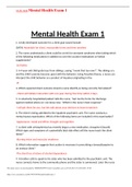   NUR 2488 Mental Health Exam 1//  NUR 2488 Mental Health Exam 1