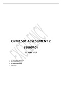 opm1501 assessment 2 2023 (566940) DUE DATE 19 June 2023