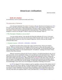 LEA - Semestre1 - Civilisation américaine