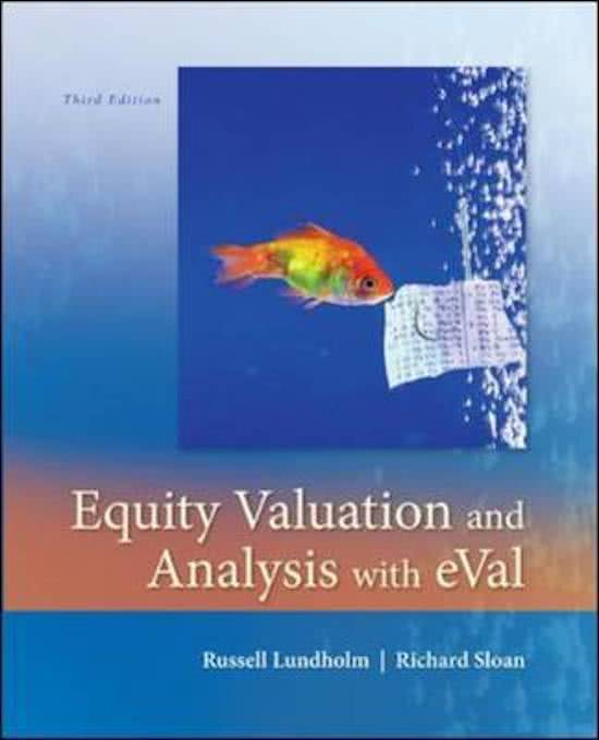 Equity Valuation and Analysis