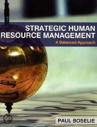 Samenvatting Strategic Human Resource Management - Strategic Human Resource Management (MAN-BCU008A)