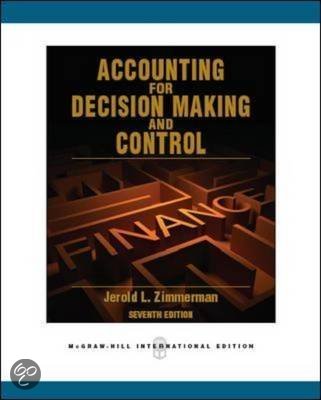 Accounting for Decision Making and Control