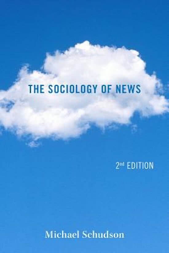 Summary News and Journalism (NaJ) in English (Schudson Chapters and add. Articles for Exam), 2022