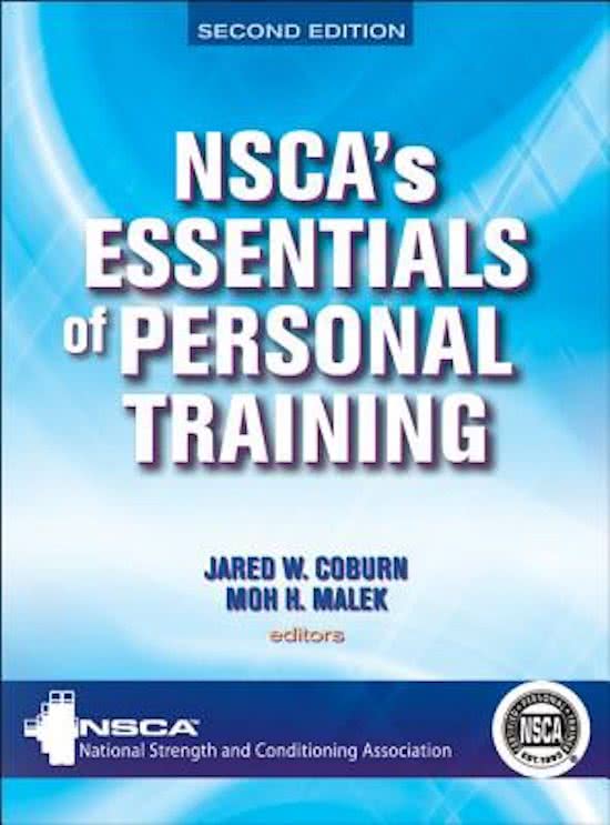 Samenvatting NSCA 'Essentials of Personal Training'