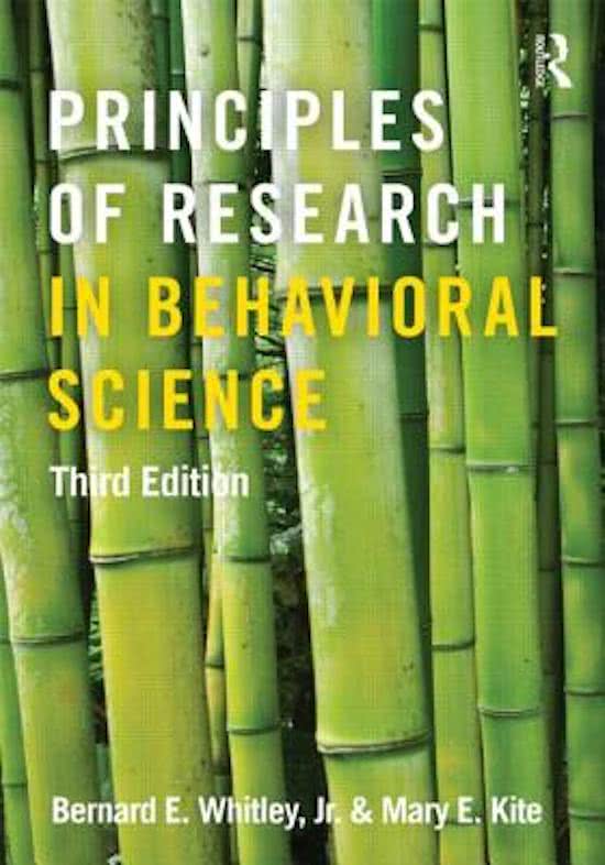 Principles of Research in Behavioral Science